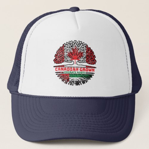 United Arab Emirates Emirati Canadian Canada Tree Trucker Hat