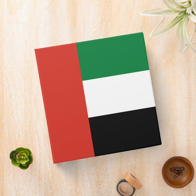 United Arab Emirates flag 3 Ring Binder (In Situ)