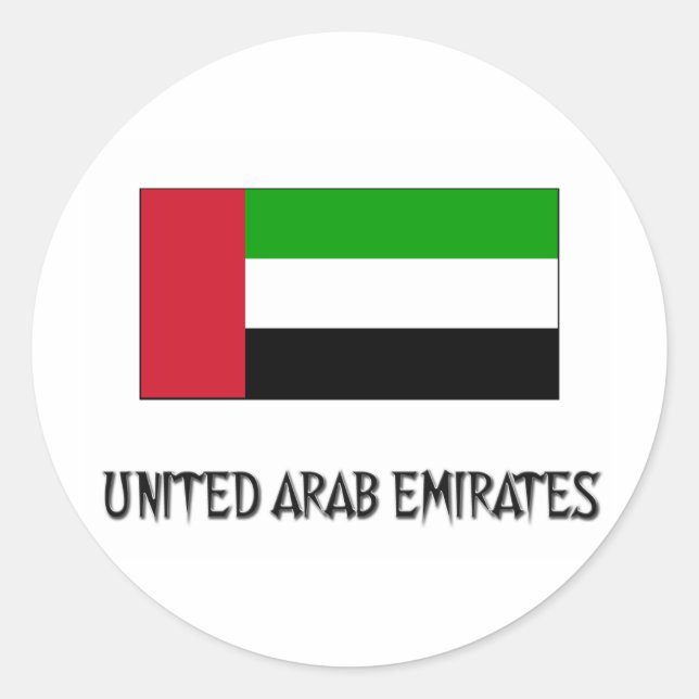 United Arab Emirates Flag Classic Round Sticker (Front)