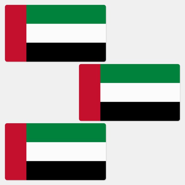 United Arab Emirates Flag Labels (Group)