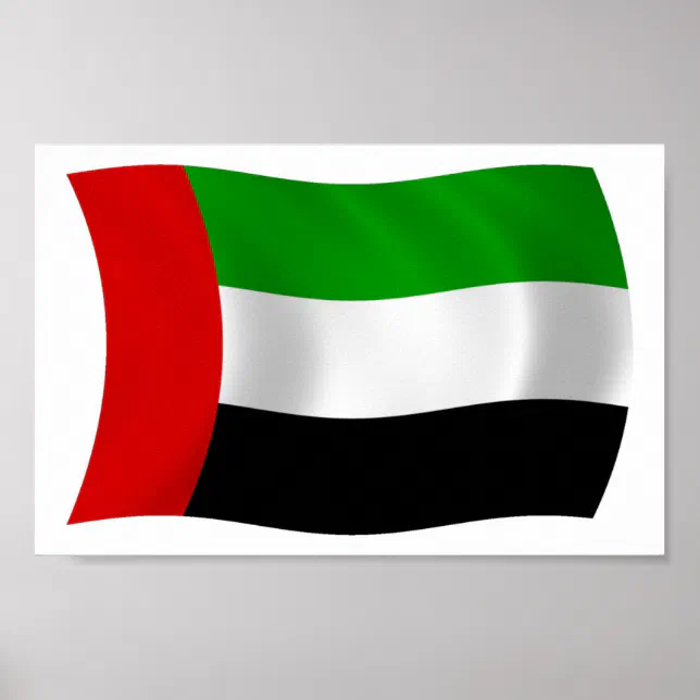 United Arab Emirates Flag Poster Print | Zazzle