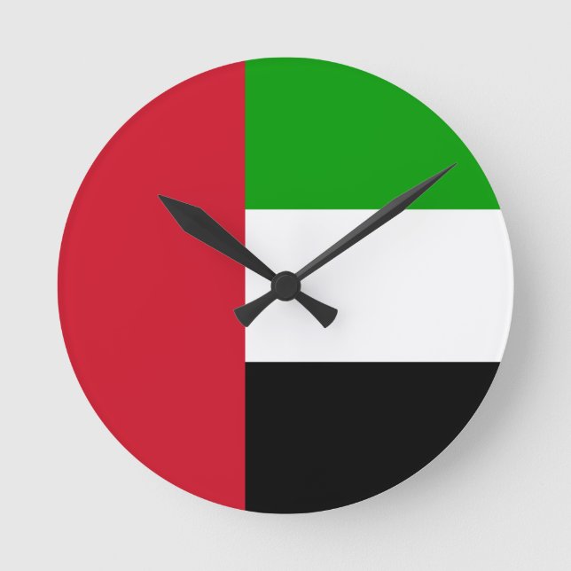 United Arab Emirates Flag Round Clock (Front)