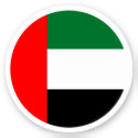 United Arab Emirates Flag Round Sticker