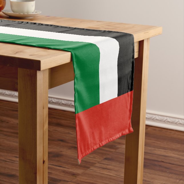 United Arab Emirates flag Short Table Runner (In Situ)