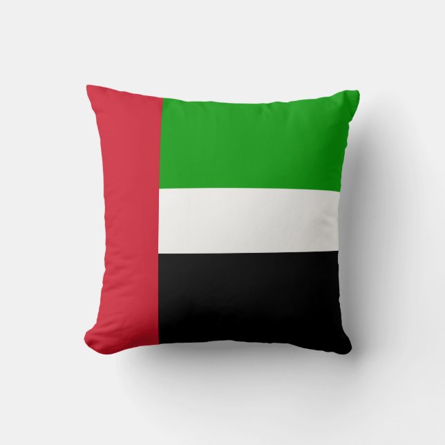 United Arab Emirates Flag Throw Pillow (Front)