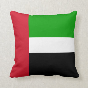 United Arab Emirates Flag Throw Pillow