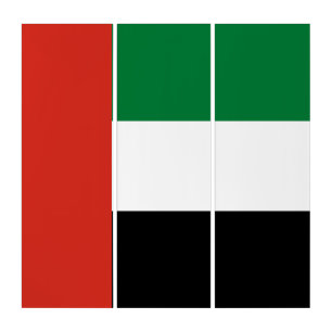 United Arab Emirates flag Triptych