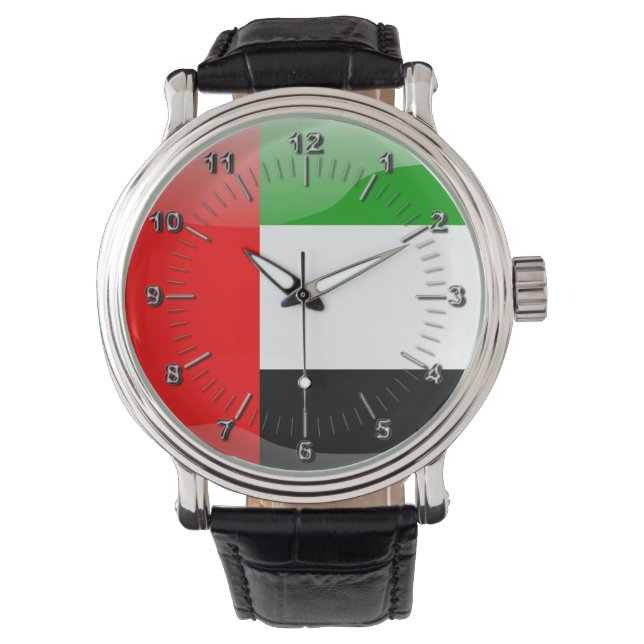 United Arab Emirates glossy flag Watch (Front)