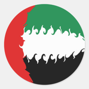 United Arab Emirates Gnarly Flag Classic Round Sticker