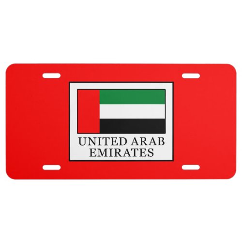 United Arab Emirates License Plate