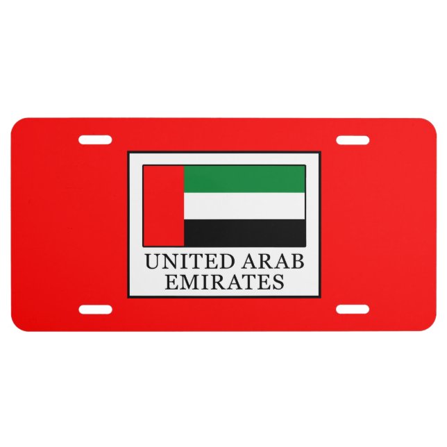 United Arab Emirates License Plate (Front)