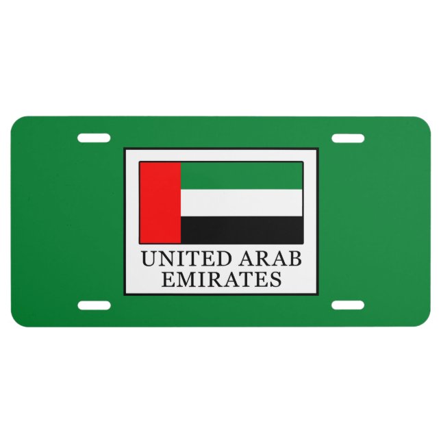 United Arab Emirates License Plate (Front)