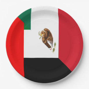 United Arab Emirates Mexican Flag 9” Paper Plate
