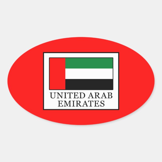 United Arab Emirates Oval Sticker (Front)