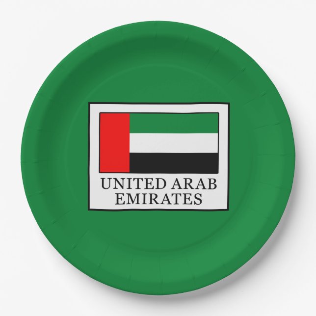United Arab Emirates Paper Plates (Front)