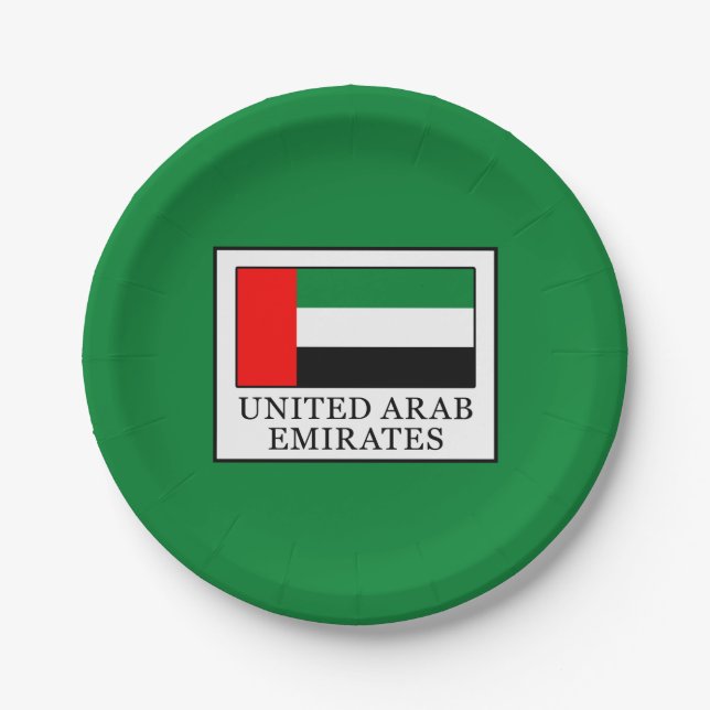 United Arab Emirates Paper Plates (Front)