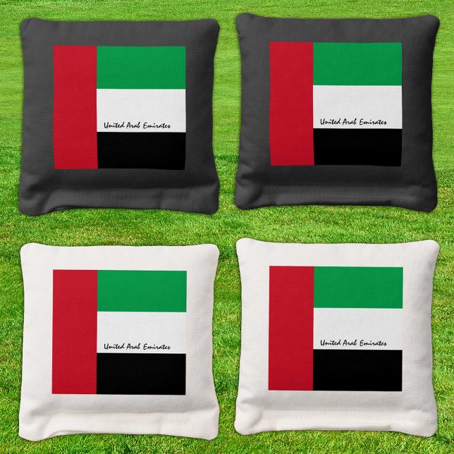 United Arab Emirates patriotic bags, UAE Flag Cornhole Bags (Creator Uploaded)
