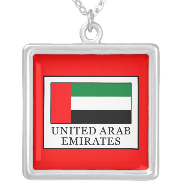 United Arab Emirates Silver Plated Necklace (Front)
