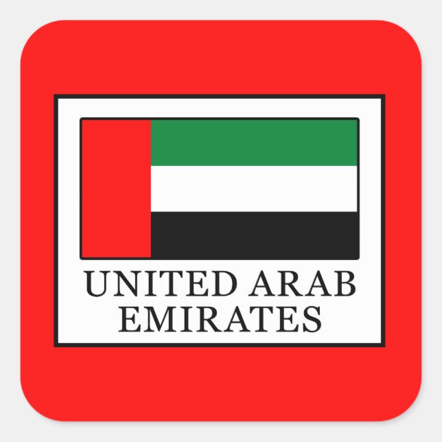 United Arab Emirates Square Sticker (Front)