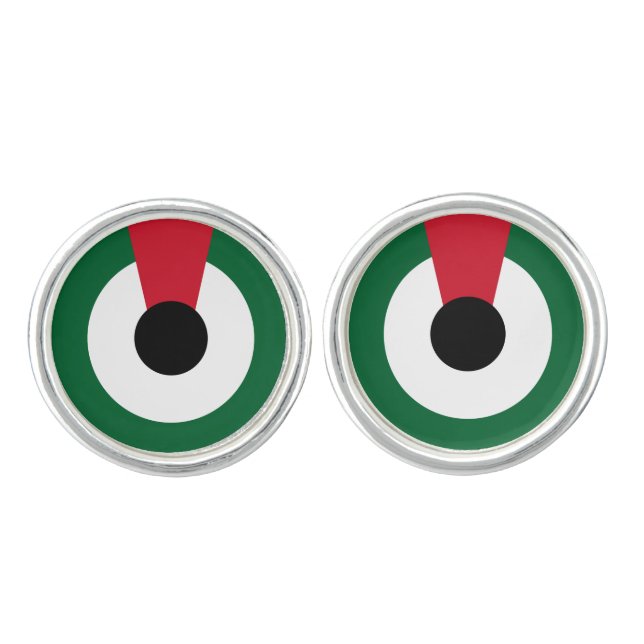 United Arab Emirates UAE country flag roundel symb Cufflinks (Front)