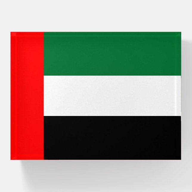 United Arab Emirates UAE Flag  Paperweight (Front)