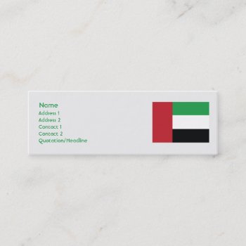 United Arab Emirites - Skinny Mini Business Card by ZazzleProfileCards at Zazzle