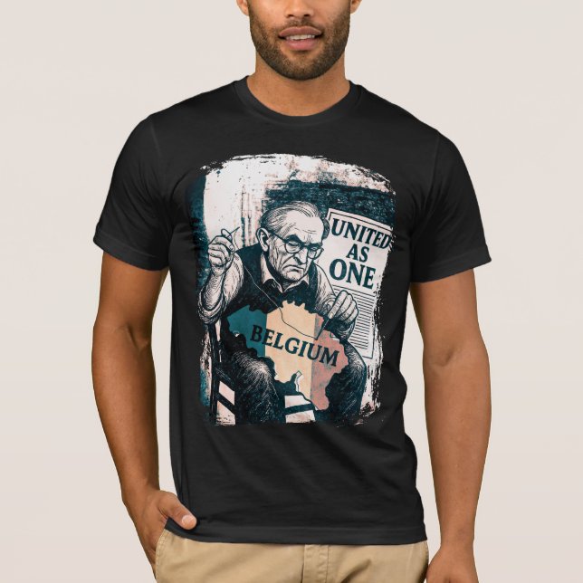 United as One – Belgium Vintage Design T-Shirt (Front)