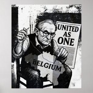 United as One – Belgium Vintage Poster
