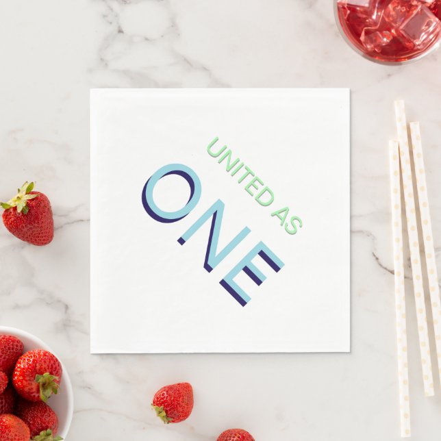 United as One Unity Message  Napkins (Insitu)