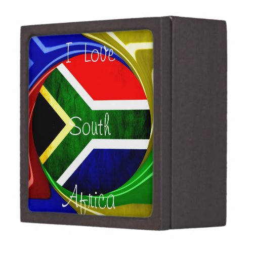 United by Beauty South African Flag Design Jewelry Box