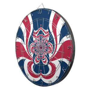 United Colors: Colorful Global Pattern Dartboard With Darts