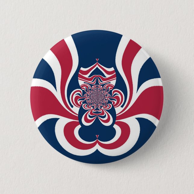 United Colors: Colorful Global Pattern Pinback Button (Front)