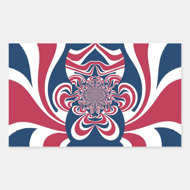 United Colors: Colorful Global Pattern Rectangular Sticker (Front)