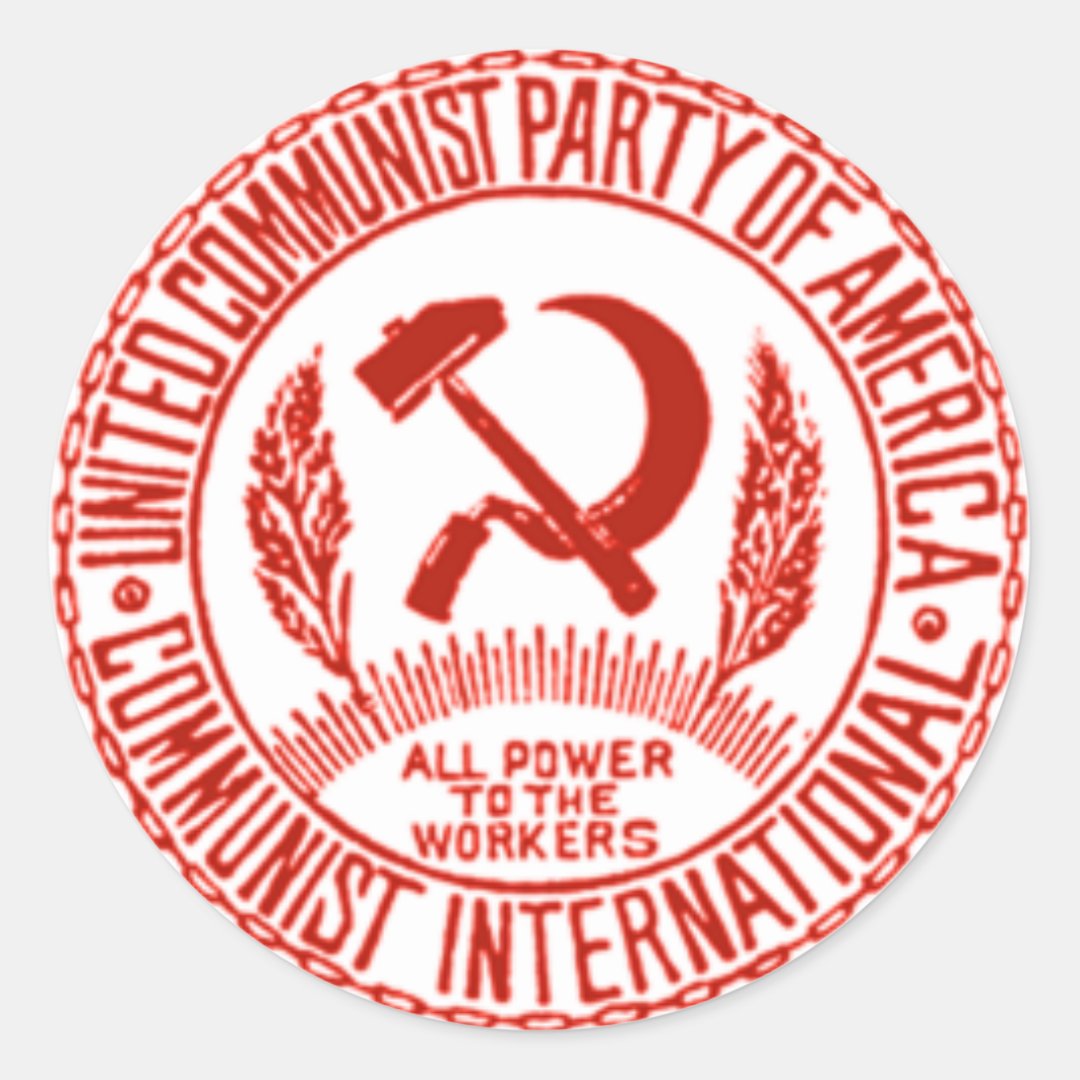 United Communist Party Of America Classic Round Sticker Zazzle