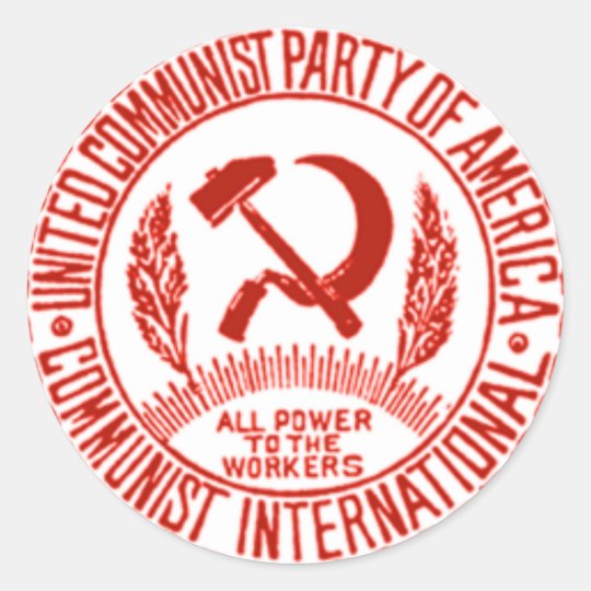 United Communist Party of America Classic Round Sticker | Zazzle.com