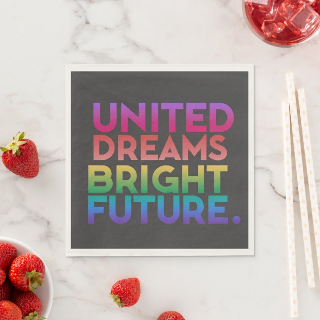 United dreams bright future  napkins (Insitu)