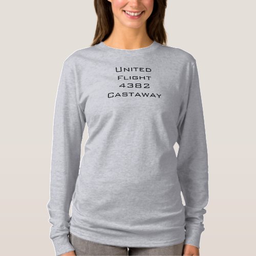 United Flight 4382 Castaway Long_Sleeve Shirt