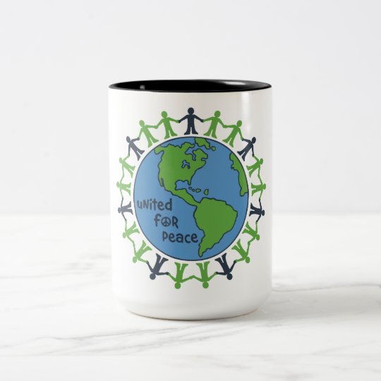 United For Peace Two-Tone Coffee Mug