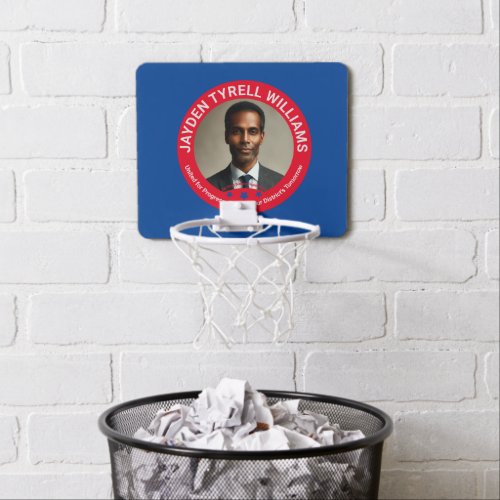 United for Progress Shaping Our Districts Fate Mini Basketball Hoop