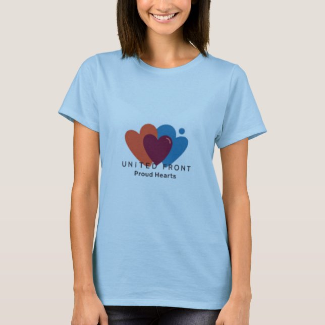 United Front: Proud Hearts T-Shirt Design (Front)