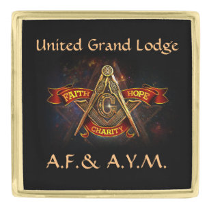 United Grand Lodge Gold Finish Lapel Pin