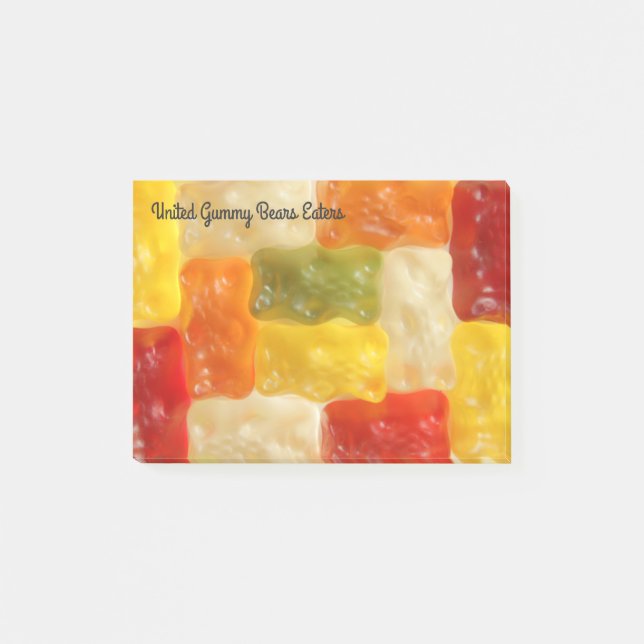 United Gummy Bear Eaters -  Post-It Notes pad (Front)