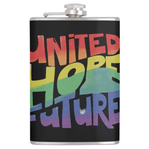 United Hope Proud Future Vinyl wrapped flask