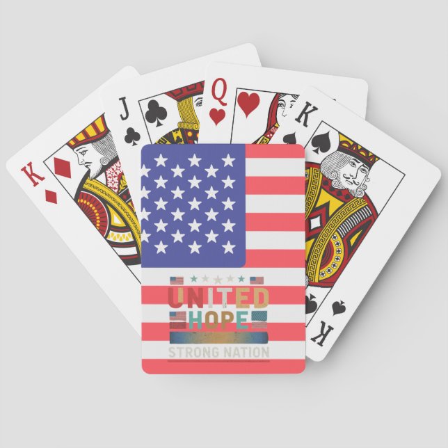 "United Hope Strong Nation." Poker Cards (Back)