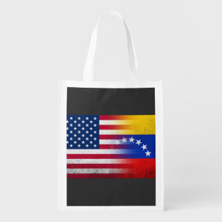 United in Freedom: A Fusion of the Flags Grocery Bag