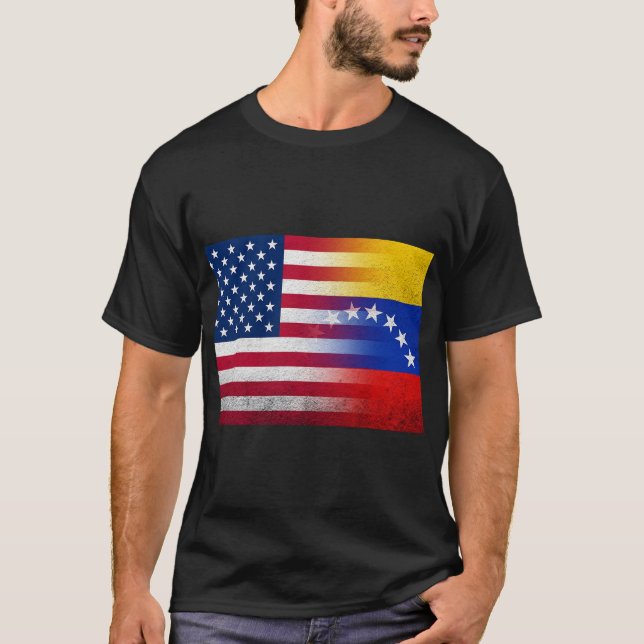 United in Freedom: A Fusion of the Flags T-Shirt (Front)
