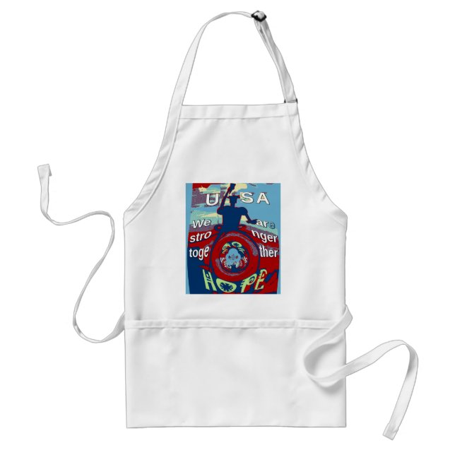 United in Hope: Stronger Together - USA Art Print  Adult Apron (Front)