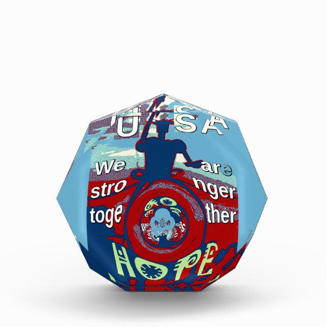 United in Hope: Stronger Together - USA Art Print  Award (Front)