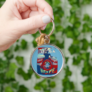 United in Hope: Stronger Together - USA Art Print  Keychain