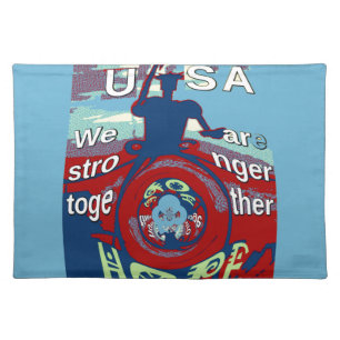 United in Hope: Stronger Together - USA Art Print Placemat
